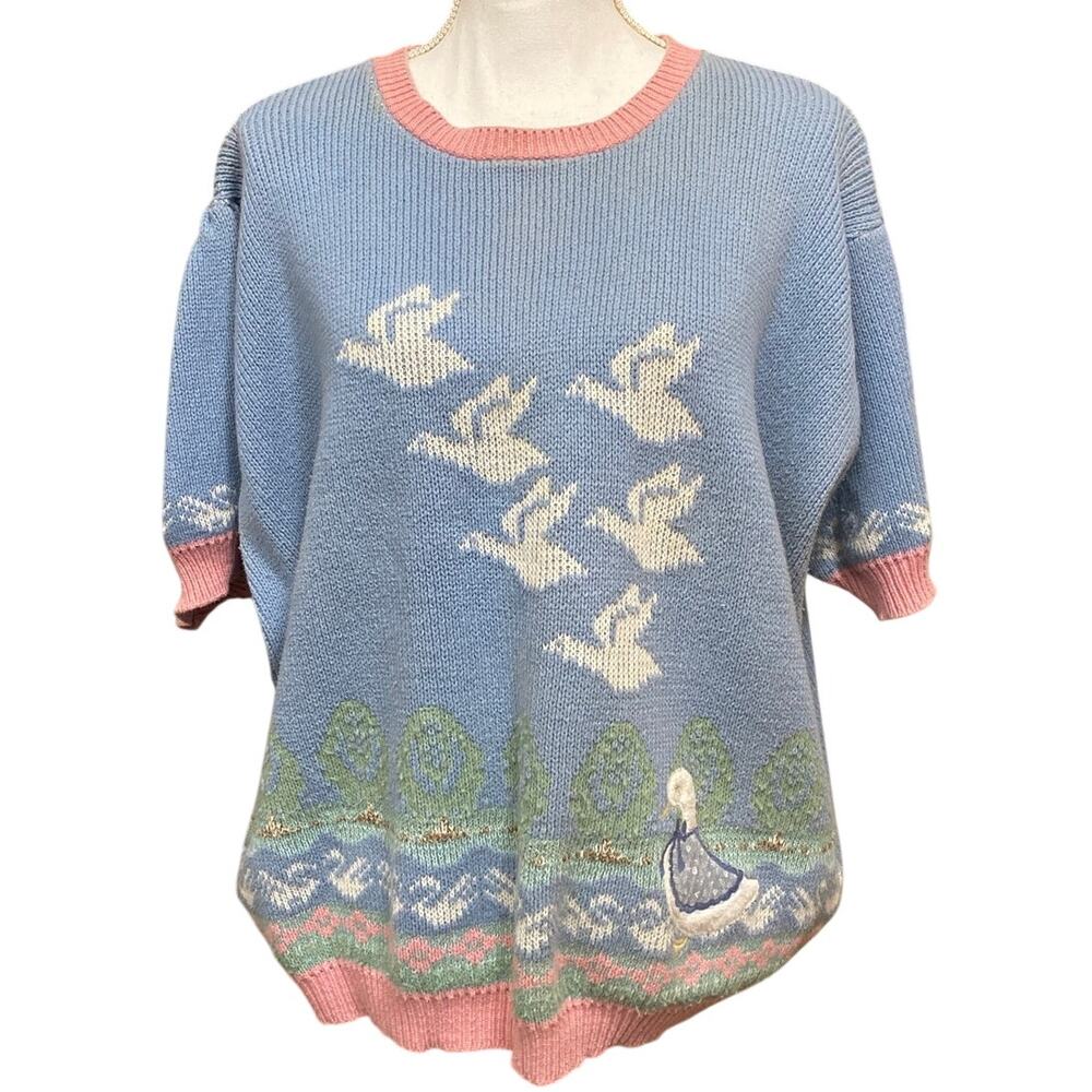 Vintage Women’s Short Sleeve Duck Goose Taylor Swift Cottagecore Grannycore 24w